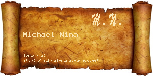 Michael Nina névjegykártya